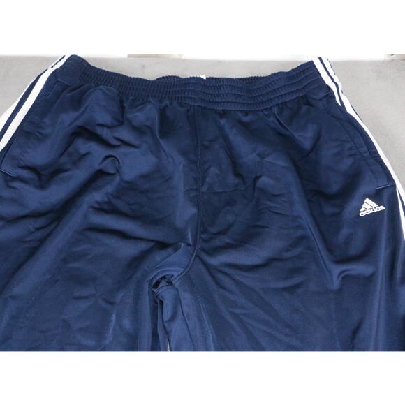 Adidas Men’s Track Pants Navy Blue White Stripe Snap Button Tear-Away Size XL - Picture 5 of 11